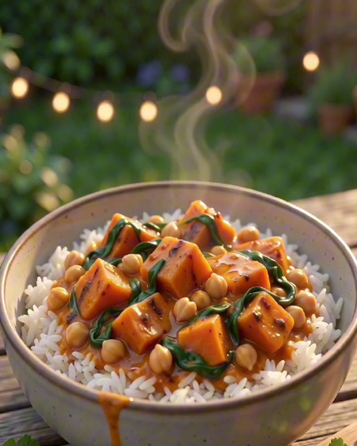 Süßkartoffel-Kichererbsen-Curry